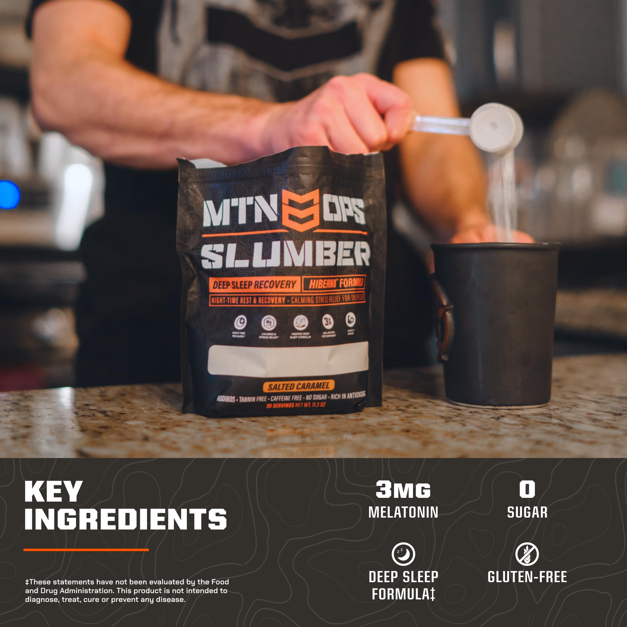 MTN OPS Slumber shown after a workout for post-exercise recovery