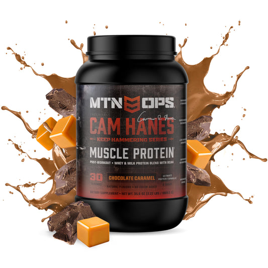 MTN OPS whey protein scoop included for precise one-scoop servings after training