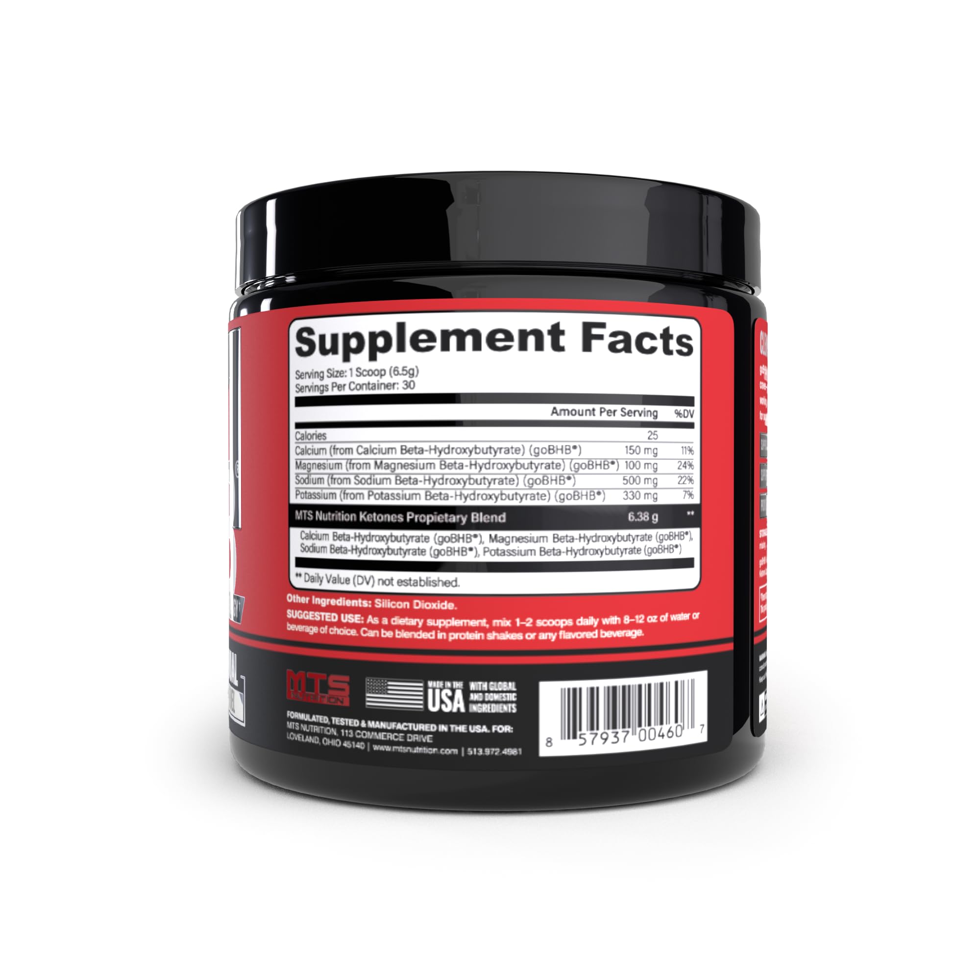 MTS Nutrition goBHB serving scoop for easy pre-workout ketone fueling.