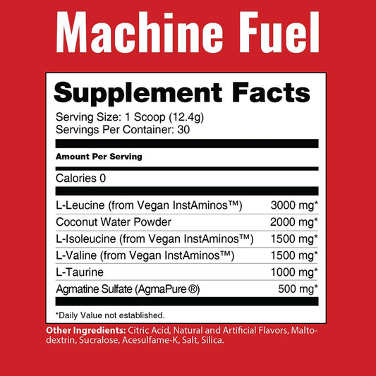 MTS Nutrition Machine Fuel bottle with scoop for vegan hydration and on-the-go use.