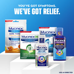 Mucinex 12 Hour patient-use scene implies everyday relief during the day.