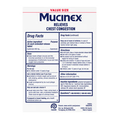 Mucinex packaging highlights 600 mg guaifenesin content
