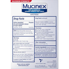 Mucinex chest congestion relief on shelf suggesting long-lasting support.