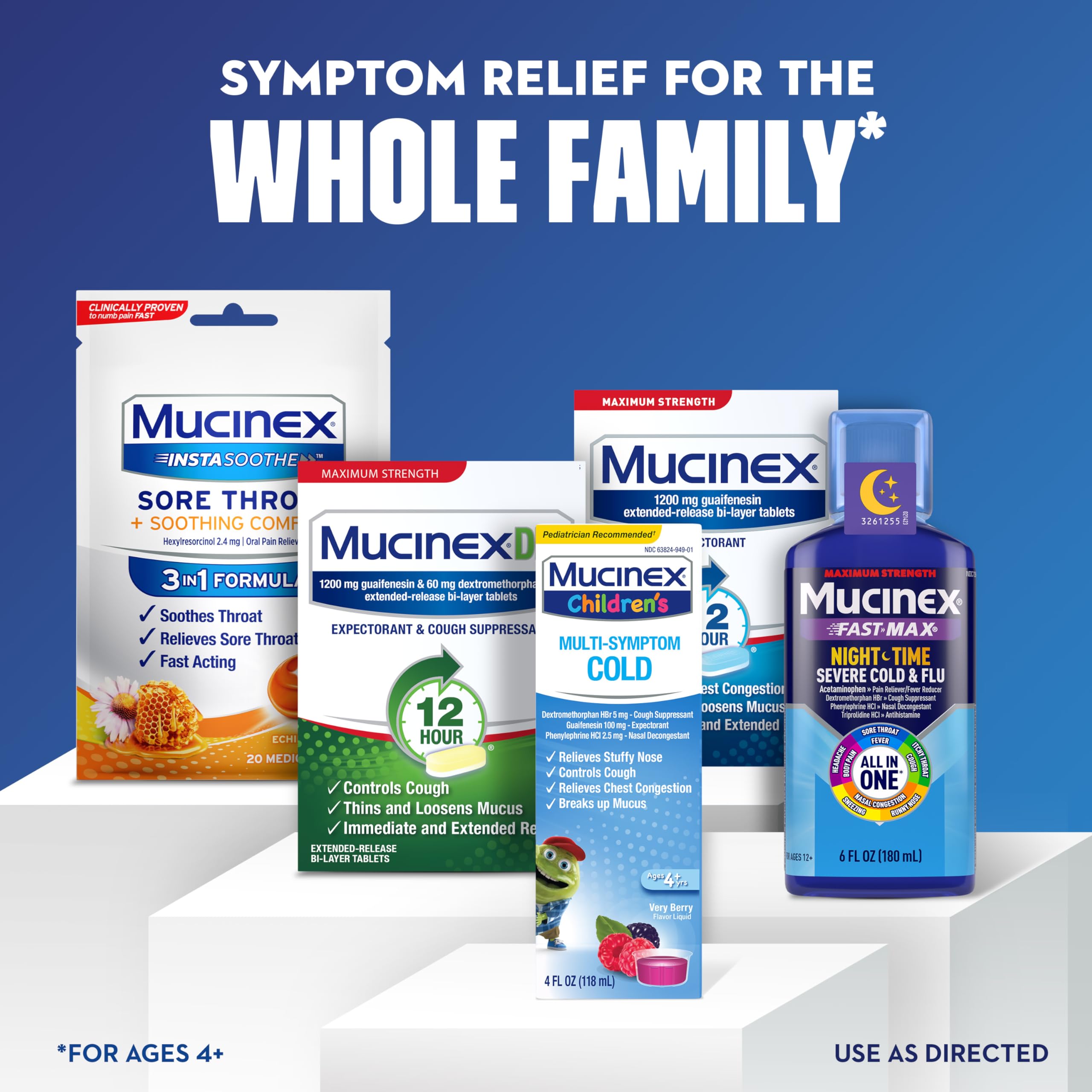 Berry-flavored Mucinex liquid image indicating flavor designed for kids
