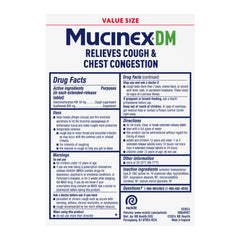 Mucinex DM 12hr pharmacy display featuring clear labeling for shoppers.