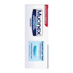 Mucinex dosage directions 12plus image communicates age-appropriate use