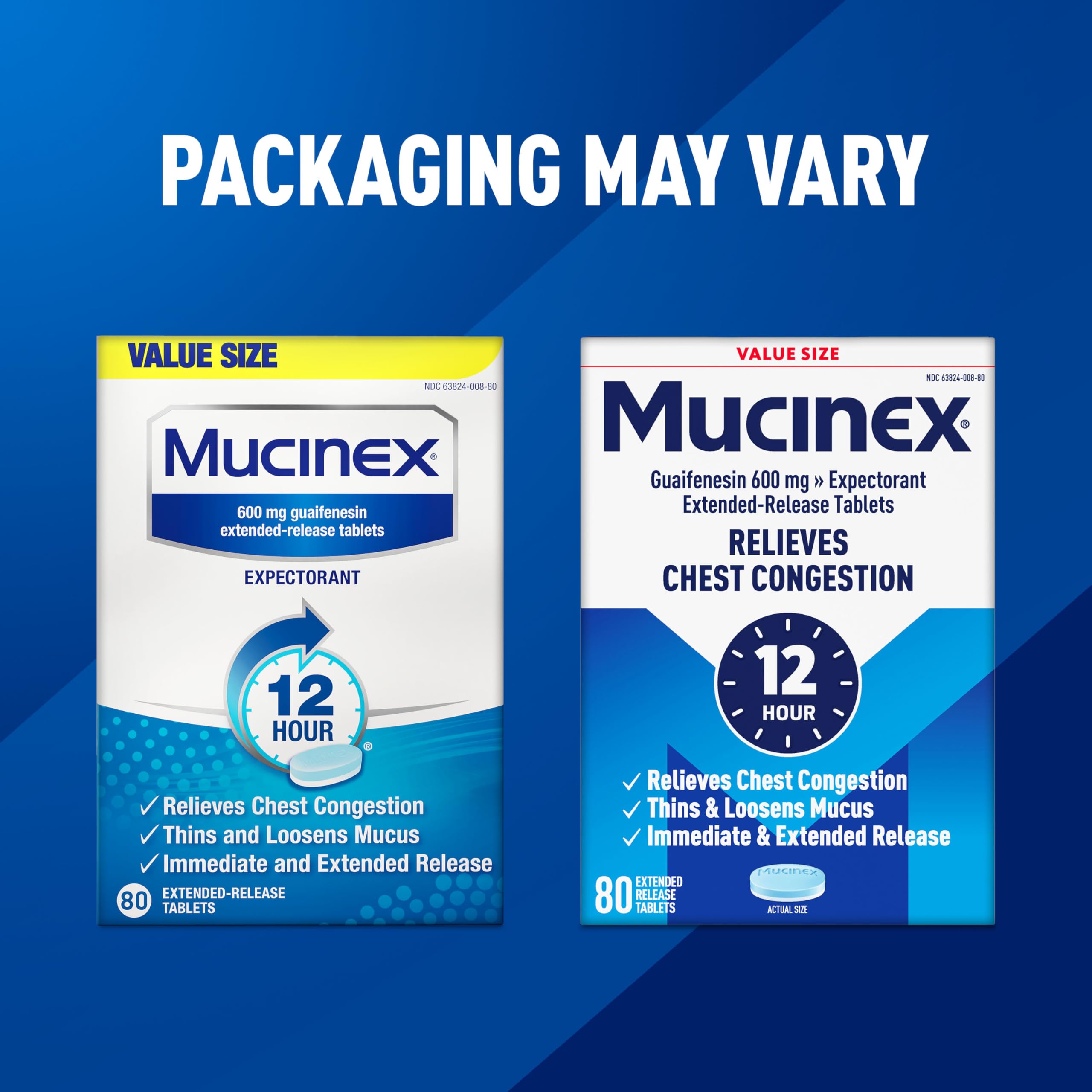 Extended-release and immediate-release icons on packaging
