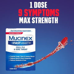 Mucinex Fast-Max on store shelf ready for symptom support