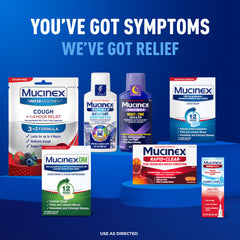 40-count bottle of Mucinex Rapid Clear designed for adult use.