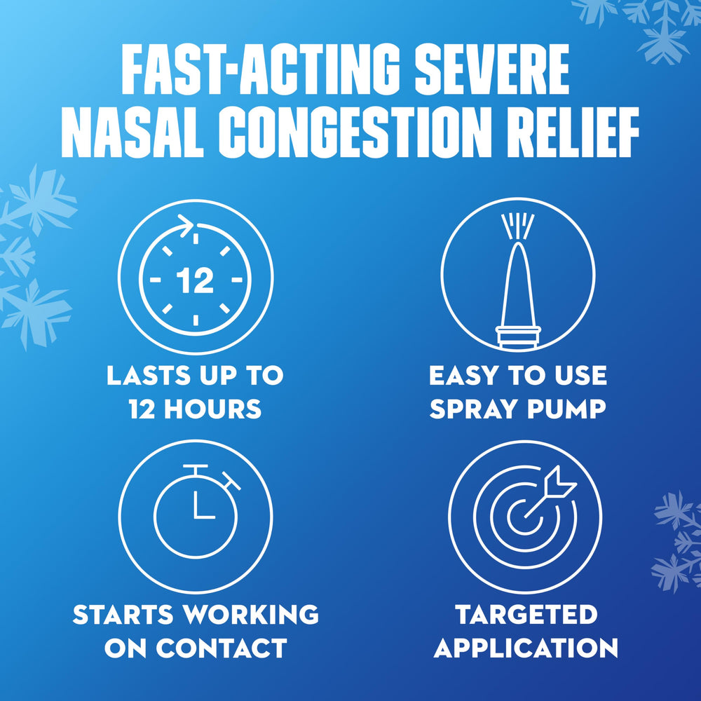 Adult user applying Mucinex Sinus-Max at home for quick congestion relief.
