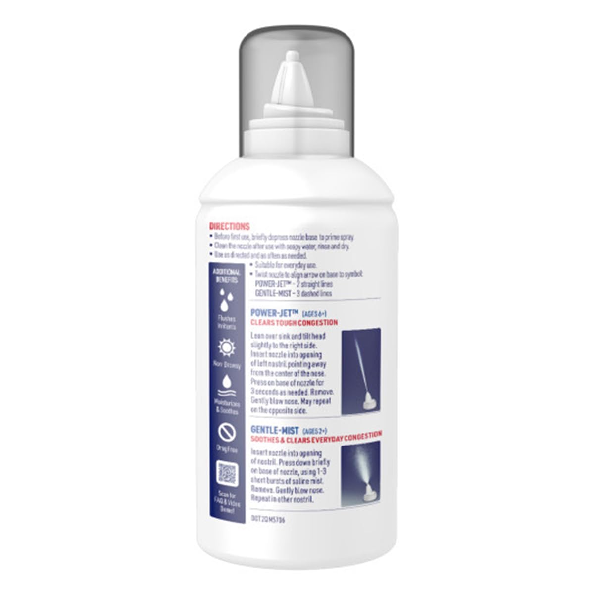 Mucinex Sinus Saline nasal rinse bottle designed for daily use