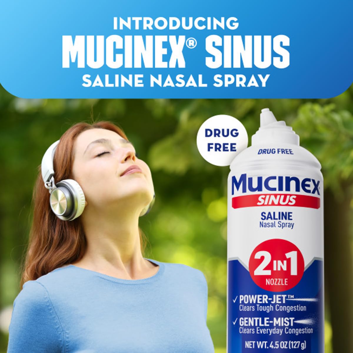 Mucinex Sinus Saline spray safe for kids 2 years and up