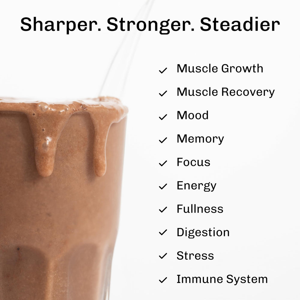 MUDWTR Nourish protein scoop dust illustrates clean ingredients and flavor
