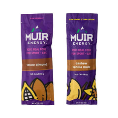 Muir Energy Slow Burn cacao almond gel for steady endurance during runs.