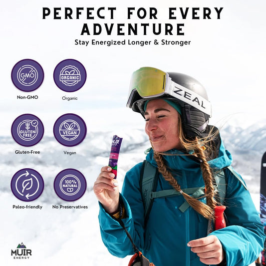 Muir Energy Cashew Vanilla Mate gel supports long rides with even energy.