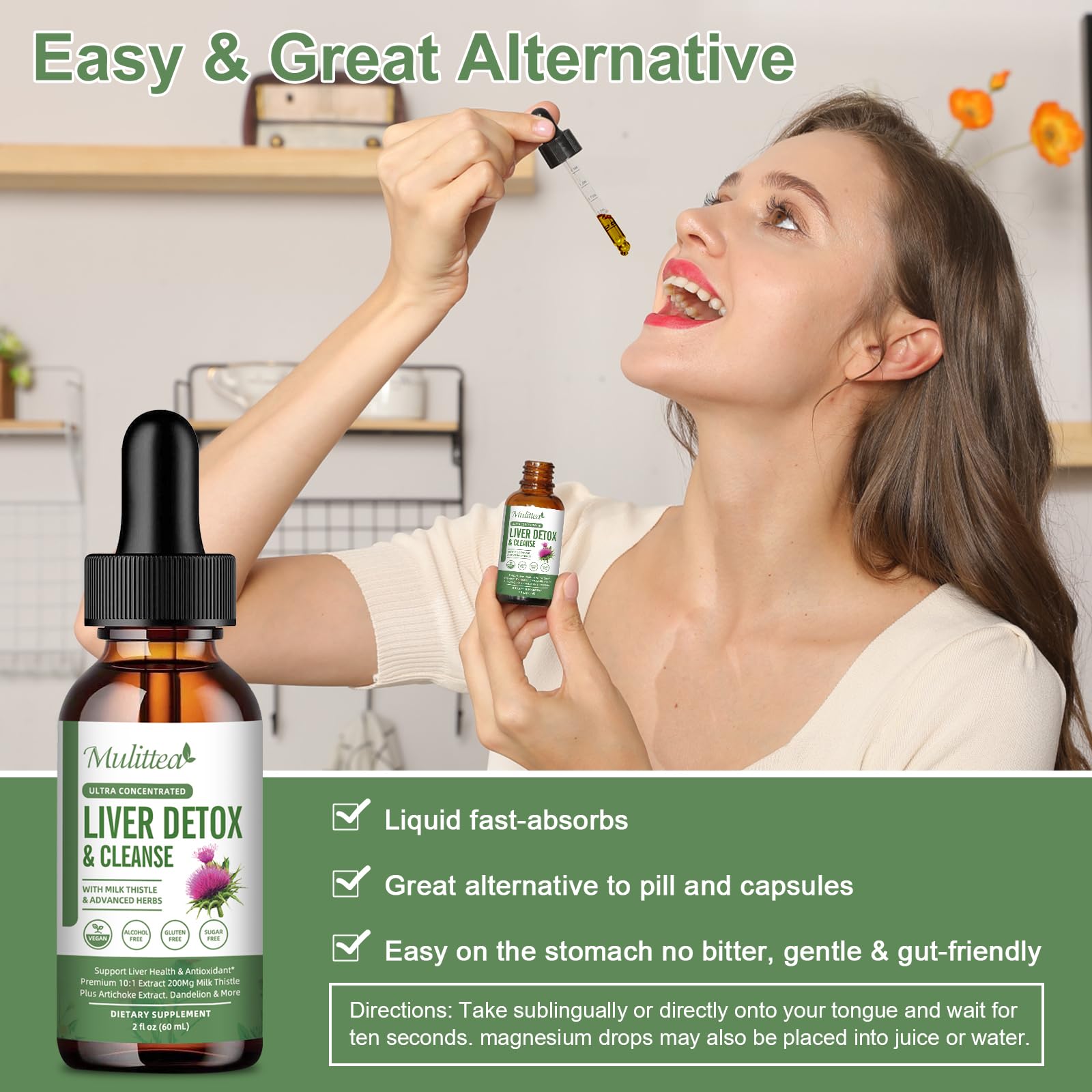 Mulittea artichoke extract visual highlighting key ingredient