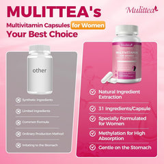 Mulittea methylated B vitamins for energy and focus