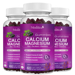 Mulittea elderberry gummies bottle for convenient daily mineral support.