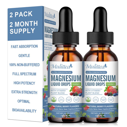 Mulittea magnesium glycinate drop bottle for daily calm and comfort.