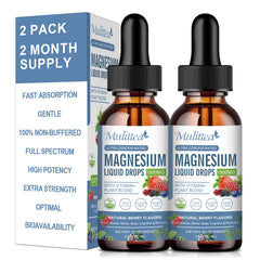 Mulittea magnesium glycinate drop bottle for daily calm and comfort.