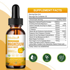 Mulittea magnesium glycinate liquid pour for precise serving.