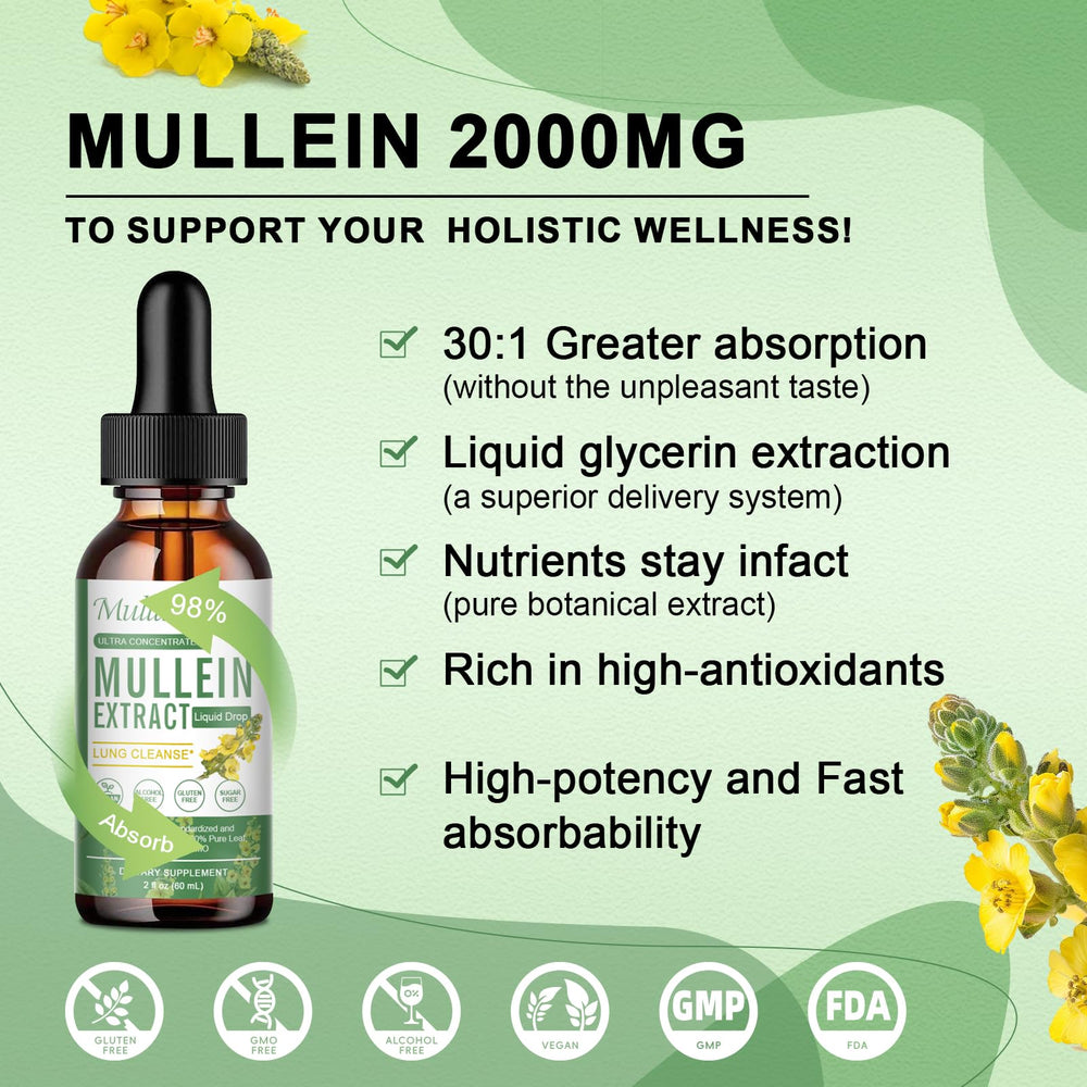 Close-up of Mulittea Drops label highlights vegan, natural ingredients for everyday wellness.