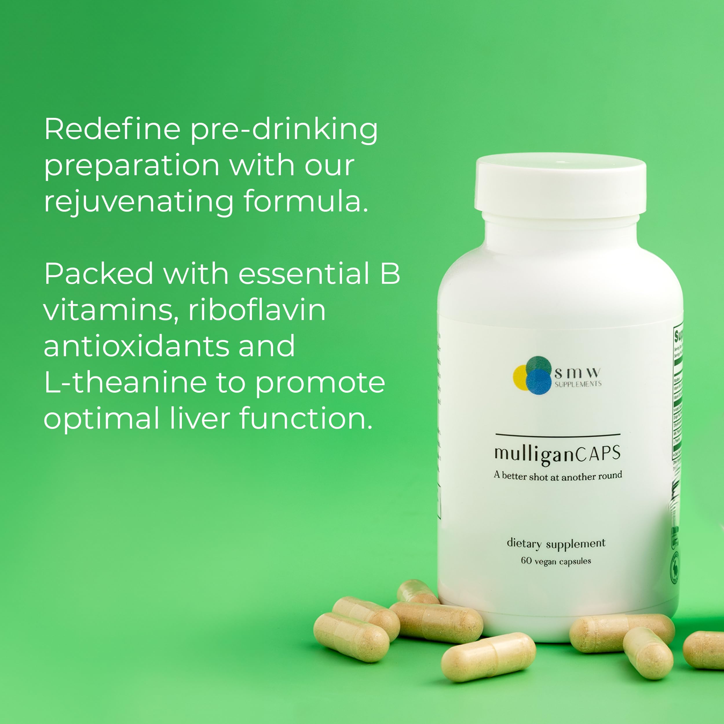 Mulligan Caps electrolytes and vitamins blend for balanced hydration.