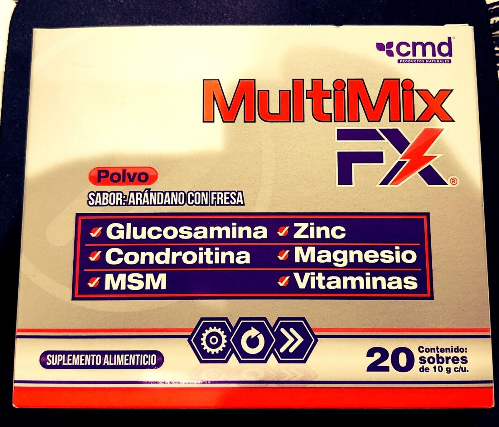 MULTIMIX box with sachets, back view showing ingredients for everyday wellness.