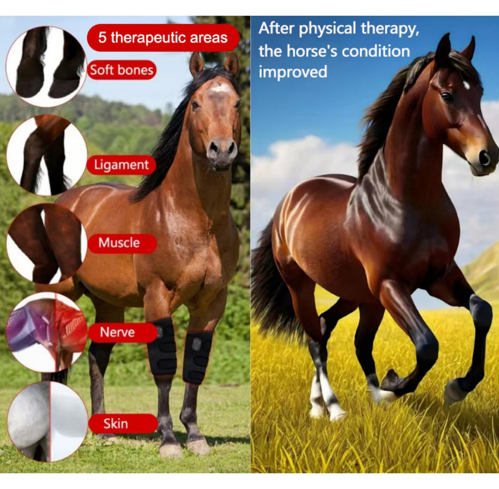 MUMAIS boot side view showing ergonomic knee and hock fit