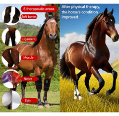 MUMAIS boot side view showing ergonomic knee and hock fit