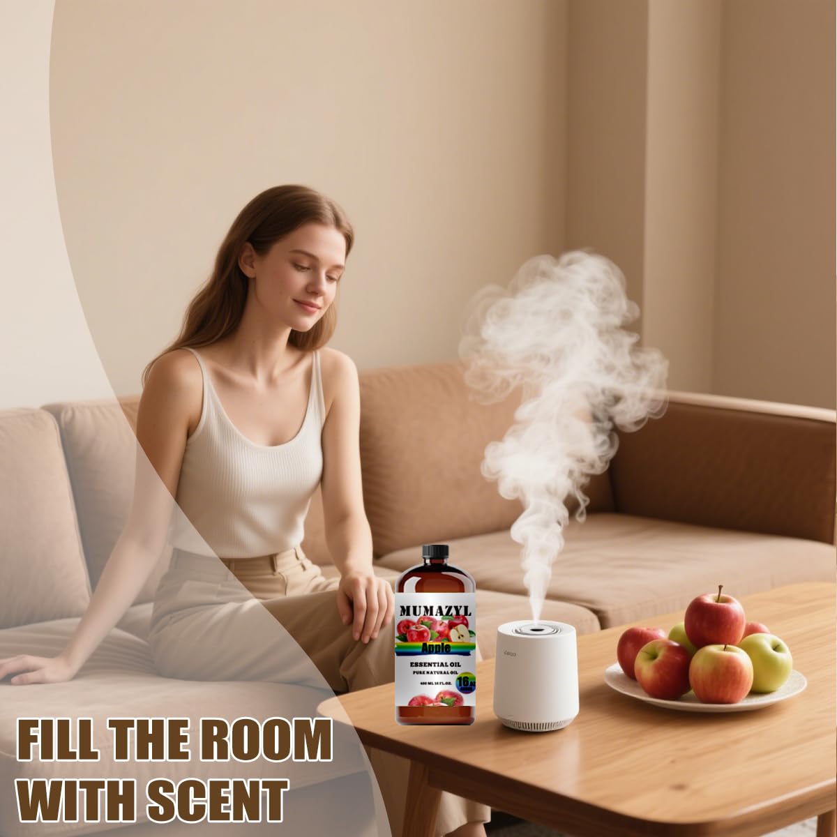 MUMAZYL Apple essential oil used in candle making for natural fragrance