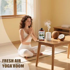 MUMAZYL coconut oil storage and usage setup for home projects.