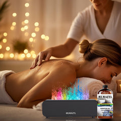 Flowing drop of MUMAZYL Fresh Linen into diffuser for easy use