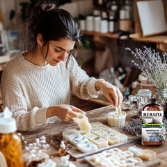 Crafting with MUMAZYL Fresh Linen oil for soap and candle projects
