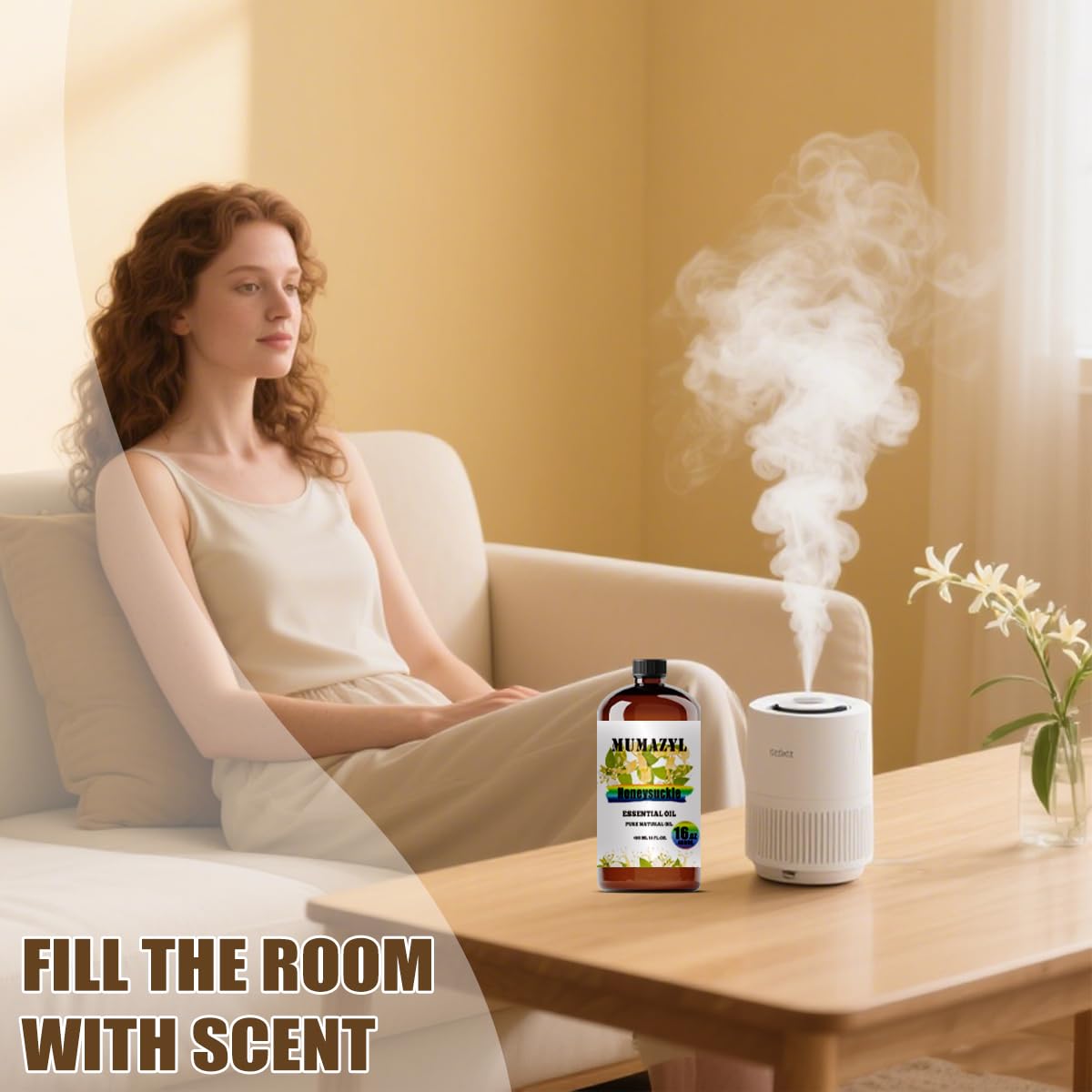 MUMAZYL Honeysuckle oil diffuses floral aroma in any room