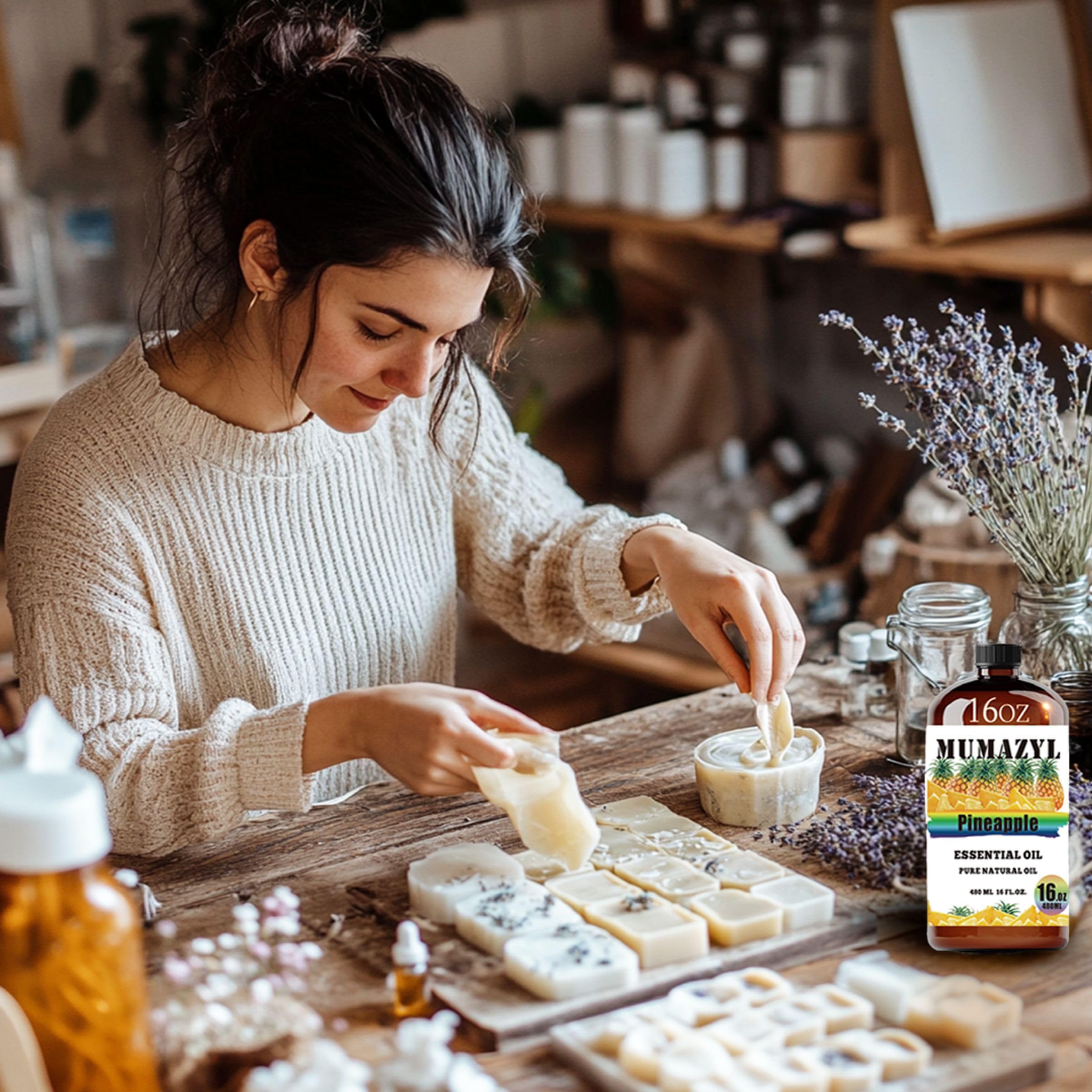 MUMAZYL Pineapple oil for bath bombs and relaxing baths.