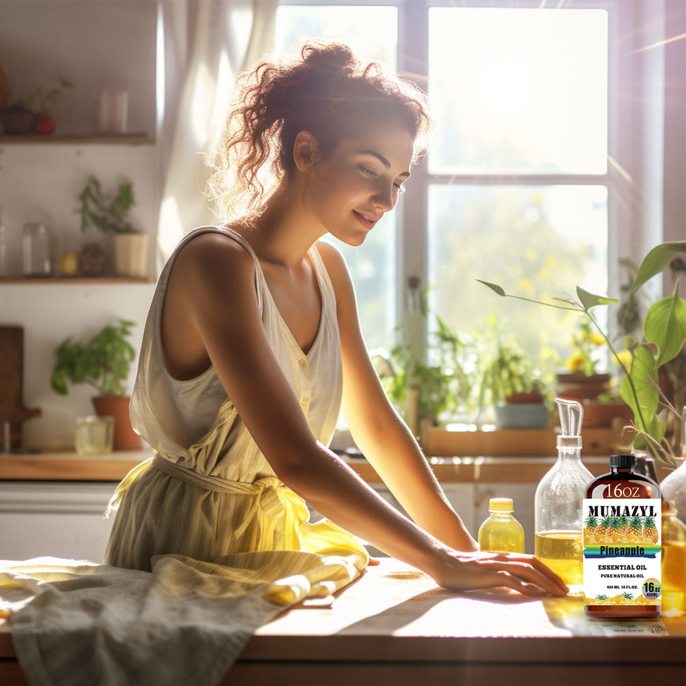 MUMAZYL Pineapple oil used in candle making for bright aroma.