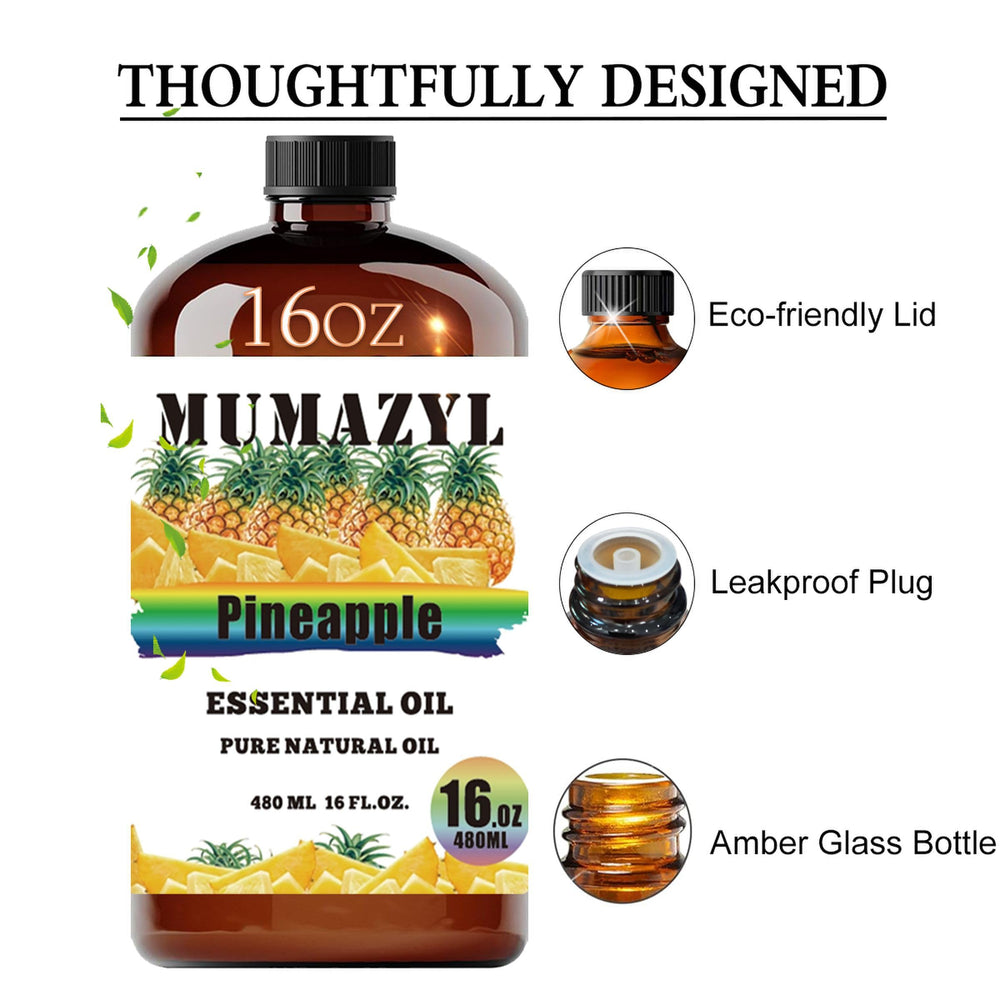 MUMAZYL Pineapple oil in diffuser setup for tropical ambience.