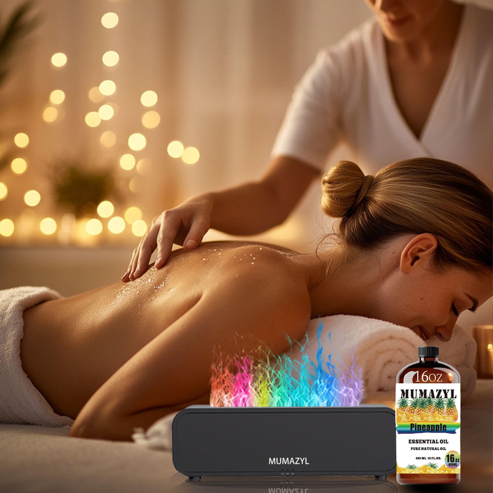 MUMAZYL Pineapple oil enhances yoga or meditation with fruity scent.