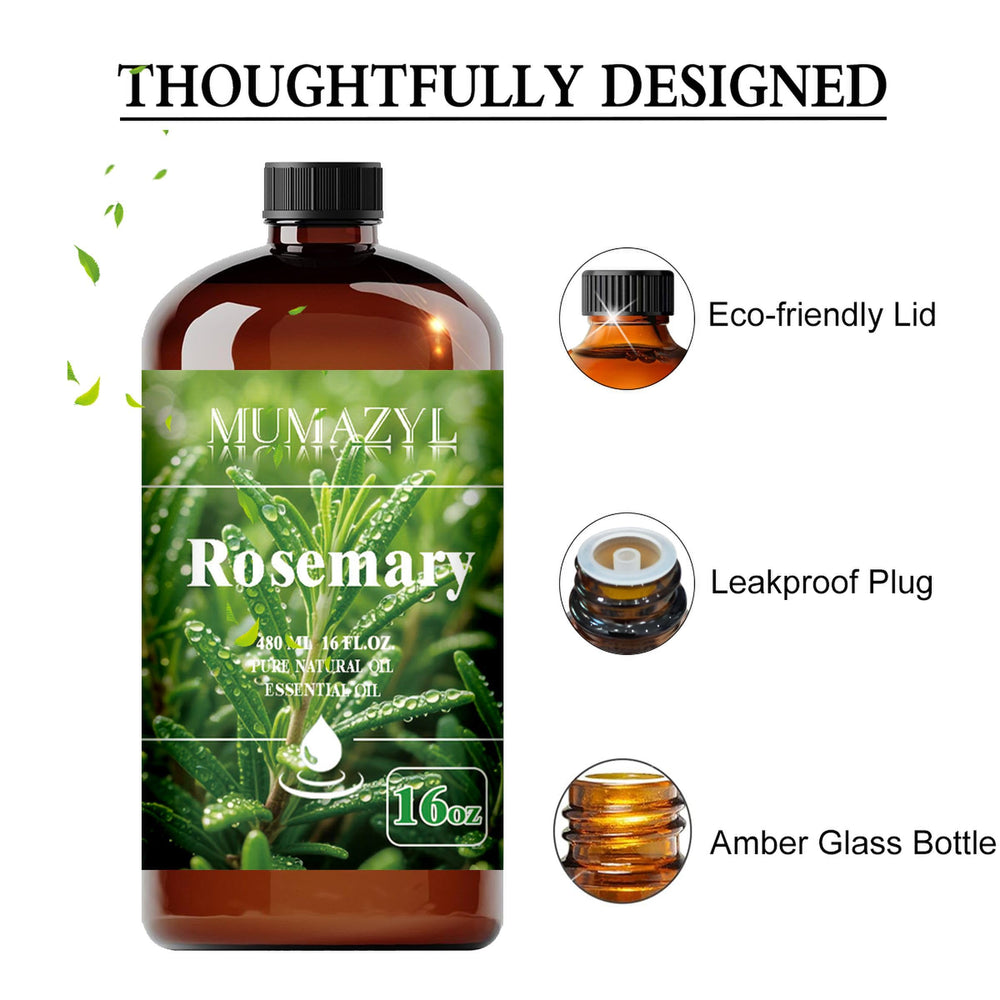 MUMAZYL rosemary oil drops into a diffuser to create a calm ambiance
