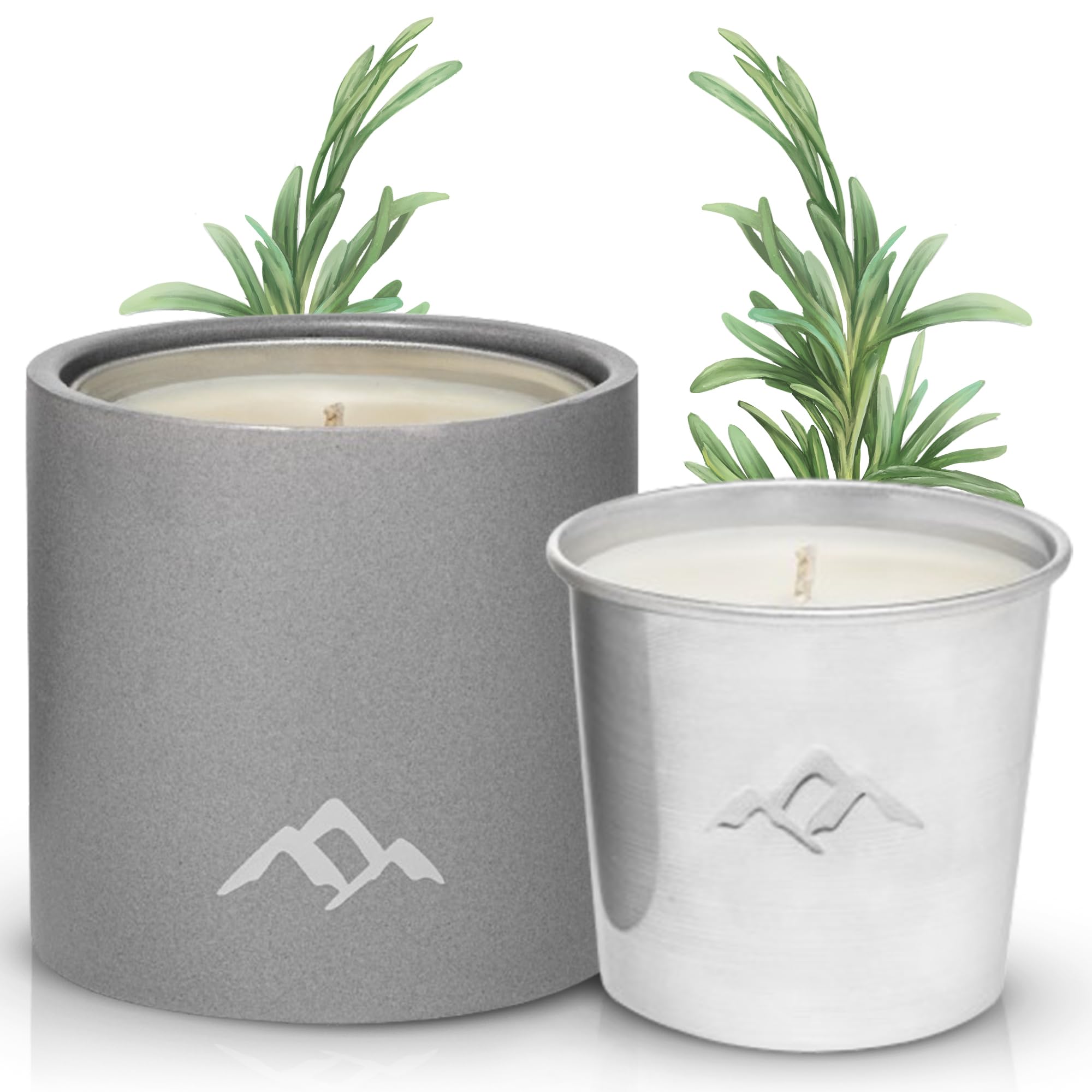 Murphy's Naturals refillable mosquito candle on patio for outdoor protection