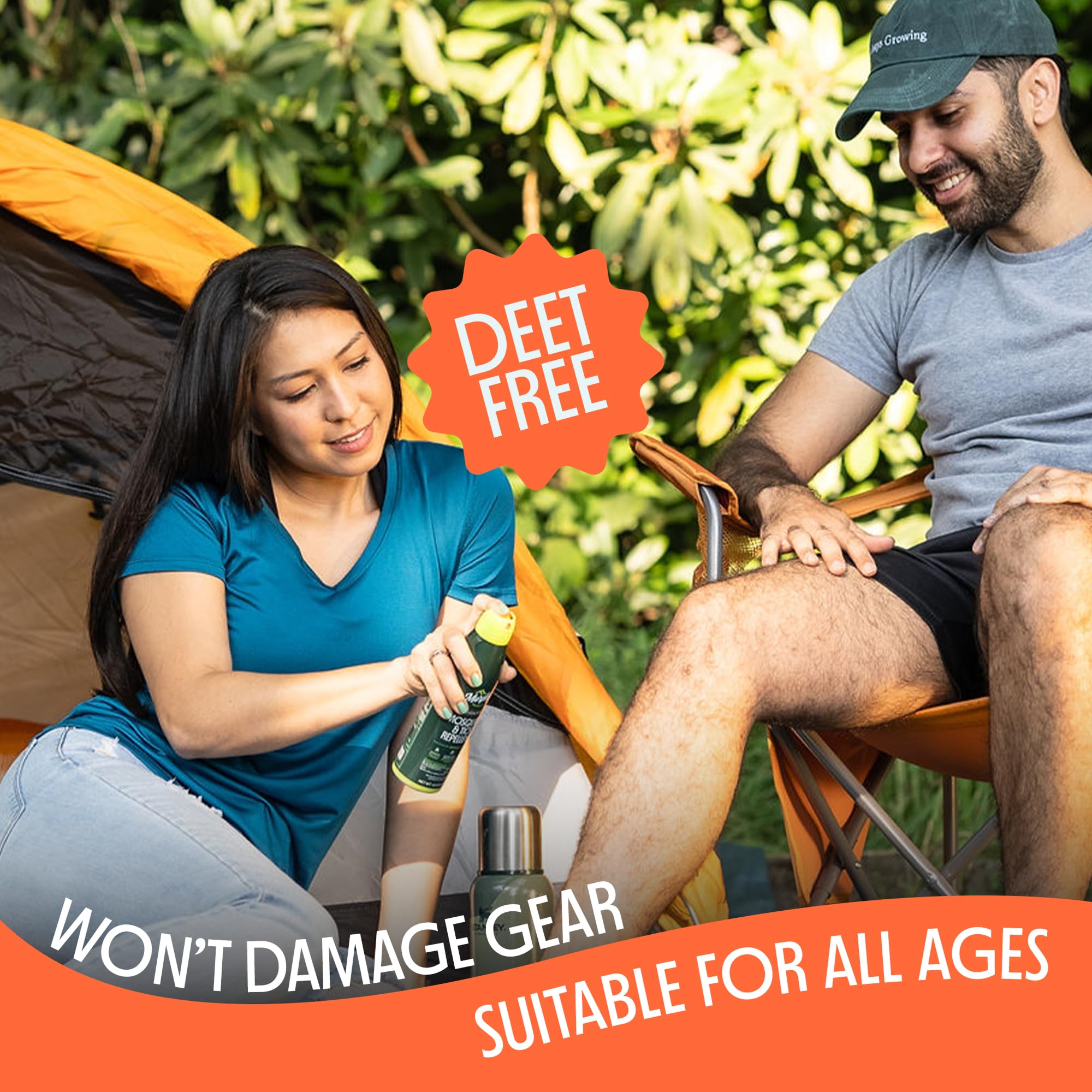 Murphy's Naturals skin-application action demonstrates safe, child-friendly use while outdoors