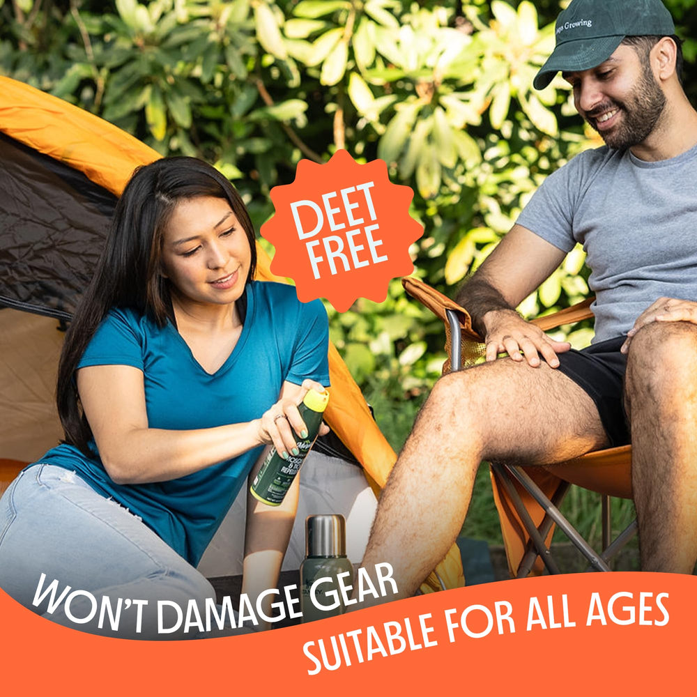 Murphy's Naturals skin-application action demonstrates safe, child-friendly use while outdoors