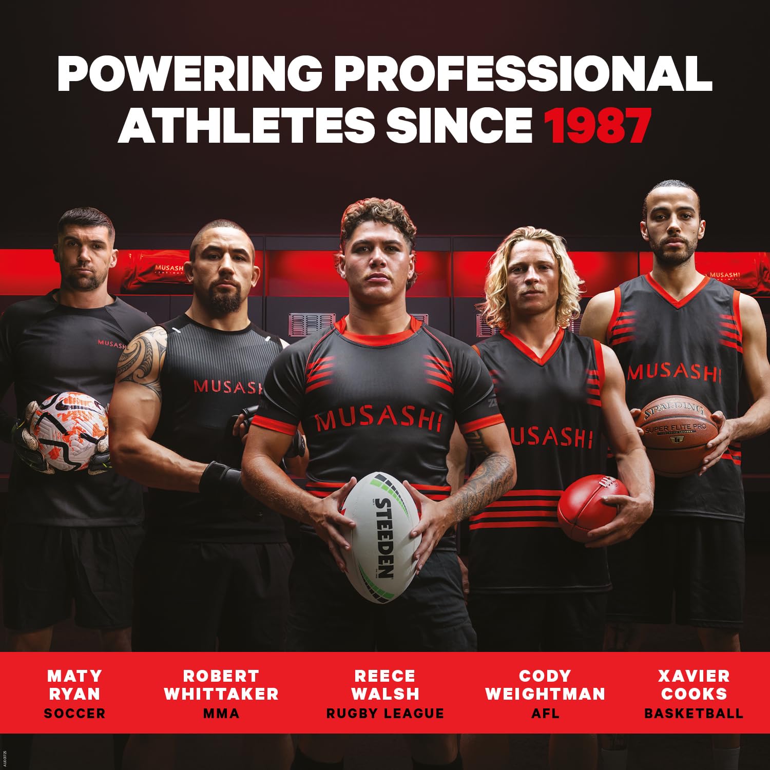 MUSASHI bar highlighting 2:1:1 BCAA ratio for amino acid intake