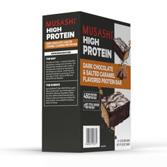 MUSASHI bar premium protein blend with minimal sugar.