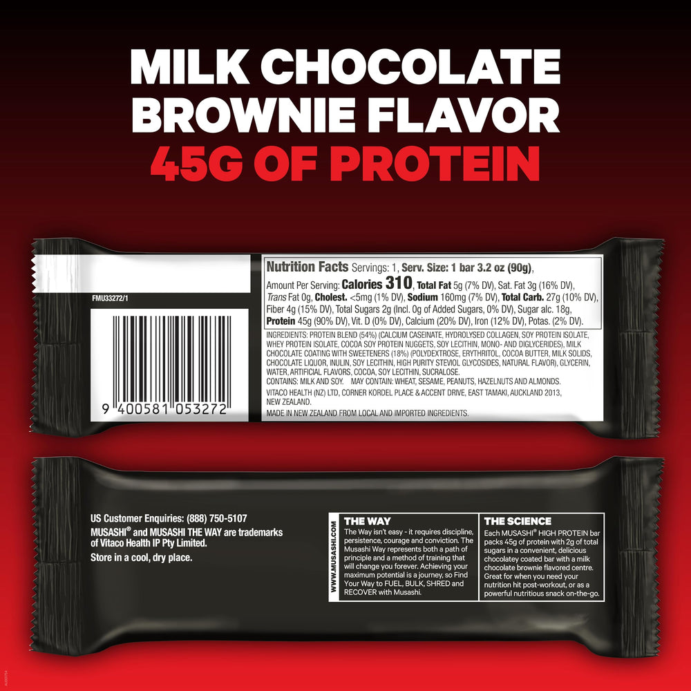 Close-up of bar texture showing brownie-like interior for premium taste.