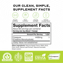 Muscle Feast Creapure label highlights pure German creatine monohydrate.