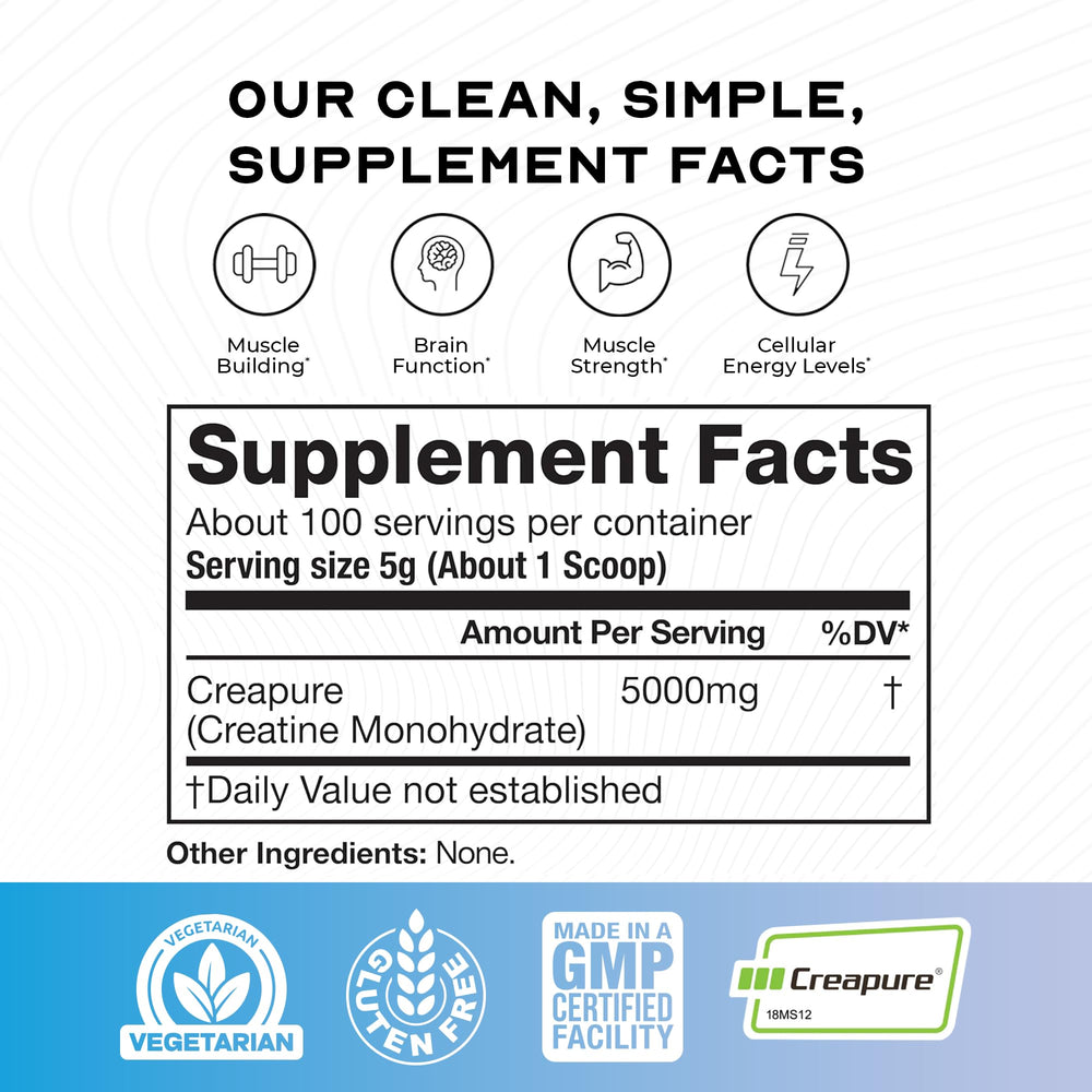 Muscle Feast Creapure Creatine Monohydrate powder dissolving quickly in water.