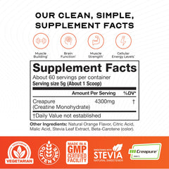Muscle Feast Creapure powder in shaker for easy mixing.