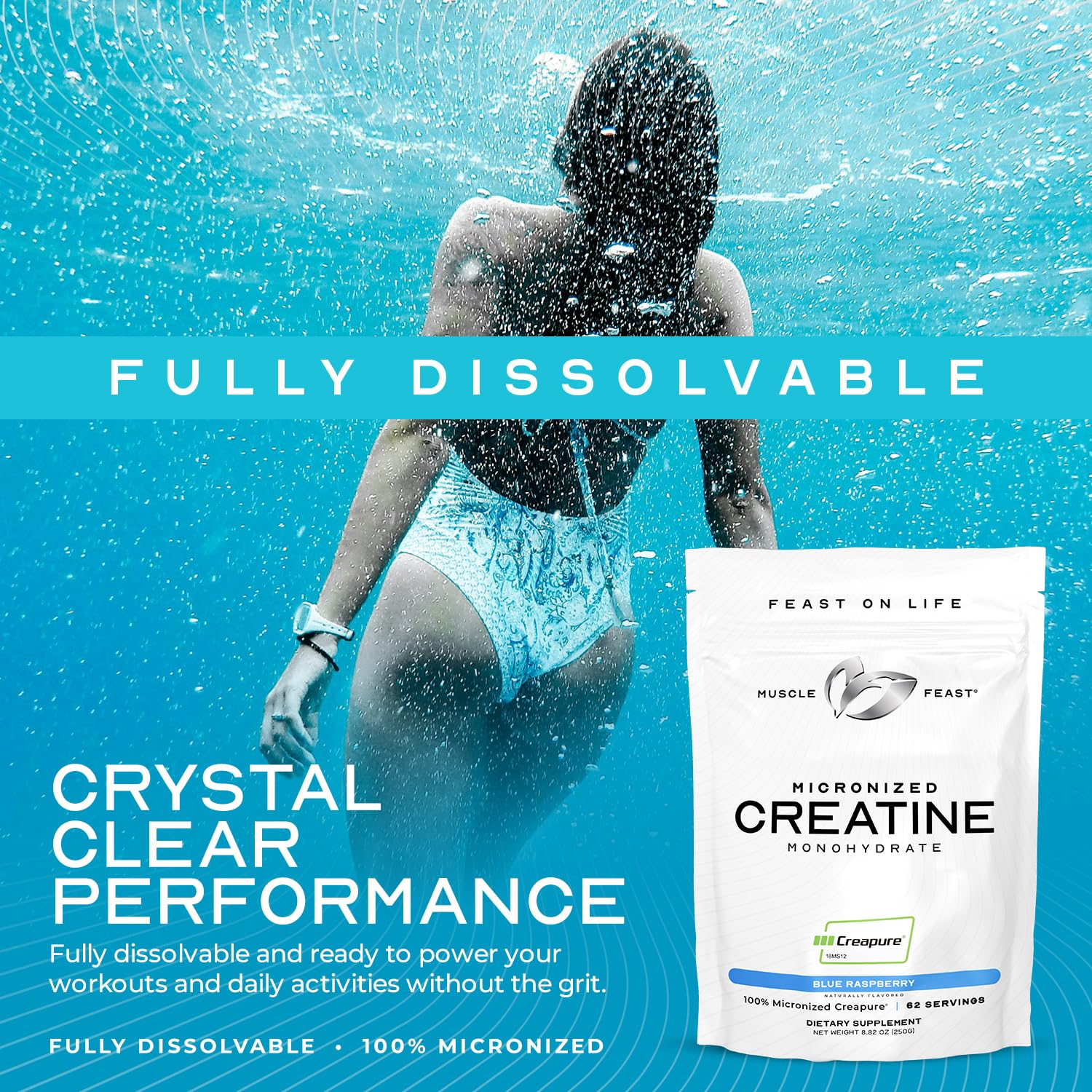 Muscle Feast Creapure post-workout recovery moment for quick energy rebound.